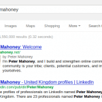 google result Peter Mahoney number one 1 Google Results, Peter Mahoney, number one, first, 1